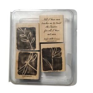 vintage Stampin Up All I Have Seen Wood Mount Stamps Set 4 Retired  2005